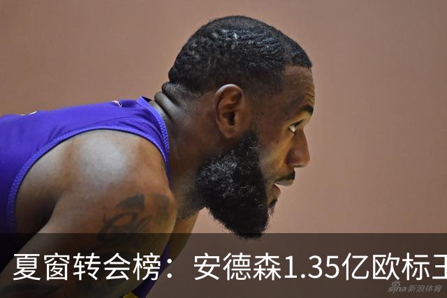 夏窗转会榜：安德森1.35亿欧标王 5000万欧+交易已11笔